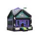 Safe Blow Up Haunted Bouncer Houses Large Netted Vent Windows For Air Flow