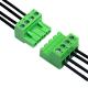 Green Color PCB Terminal Block Connector Wire XK2EDGA 5.08MM Pitch