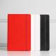 Black / Red / Black PU Leather Journal , 192 Pages Hardcover Dotted Notebook
