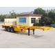 Yellow Semi Commercial Flatbed Trailer , 40 Ton Flatbed Tractor Trailer