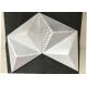 Powder Coat Pearl White Commercial Ceiling Tiles , 3D Triangle Clip Floating Ceiling Tiles