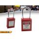 ZC-G01 Red Short Shackle Safety Lockout Padlock , ABS Body Steel Shackle
