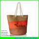 LUDA heavy cord tote bag rope handles paper fabric straw bag