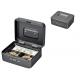 Rounded Corners Metal Coin Money Storage Safe Security Box Holder Suitcase With Combination Lock