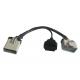 RP1226 Gray 14 Pin Male To RP1226 Female And 16 Pin OBD2 OBDII Female Splitter Y Cable