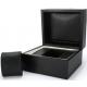 Stamped Finish Black Mens Leather Watch Box With Logo OEM ODM Available