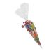 Cone Shaped Cellophane Candy Bags , Clear Plastic Birthday Party Treat Bags