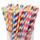 Colorful Assorted 	Striped Paper Straws To Decorate Birthday Parties Baby Showers