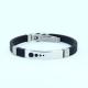 Factory Direct Stainless Steel High Quality Silicone Bracelet Bangle LBI114