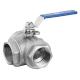 L / T Port Three Way Ball Valve Thread Reduced Bore 1/4 1000PSI