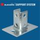 Single Colum Double Strut Post Base Galvanized Steel For Strut Channel
