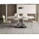 2024 Wholesale Marble Ceramic Top With Stainless Steel Legs Dining Table Set With 6 Chairs
