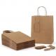 Custom Logo Brown Kraft Paper Bags Reusable Kraft Packaging Bag With Handles