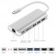 USB-C Hub 6 in 1 USB C Adapter with Type-C Charging Port 4K  Output 2 USB 3.0 SD Card Reader for MACBOOK PRO