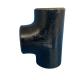 STD Round Carbon Steel Seamless Buttweld Straight and Reducer Tee Black Painting