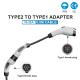 Type2 To Type1 Cable Electric Vehicle Charger Adapter 16A 32A Cable Ev Charger Plug