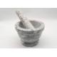 Customized Natural Stone Mashing Bowl Well Designed Nice White With Vein