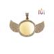 Antifatigue Rustproof Round DIY Jewelry Charms With Wings