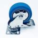 5 Inch Blue SS Frame Swivel Rotate Brake Caster