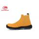 Protective Stylish Laceless Steel Toe Waterproof Slip On Boots Foor Office Yellow