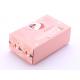Lovely Pink Color Printed Ivory Board Box Foldable 350gsm For Christmas Gifts
