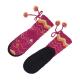 Red Warm Aloe Infused Spa Socks , Totes Slipper Socks With Flower Printed