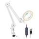 USB power input magnifier led lamp observation task desk  magnifying lamp with swivel arm clamp stand