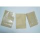 Clear Front Brown Kraft Paper Three Side Seal Bag For Cookies Packaging