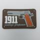 3D WWII Colt 1911 Pistol PVC Hook And Loop Patch Tactical Military USA Badge