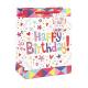 Creative brown birthday paper gift shopping bag wholesale small medium large size