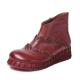 S021 Autumn and winter new leather women's boots original ethnic style soft bottom flat round toe casual ladies leather