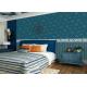 Lovely Deep Blue Kids Bedroom Wallpaper Water Resistant OEM ODM Service