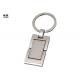 Rocking Style Square Metal Key Ring Personalized With 32mm Flat Chain