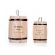 Pine Wood Coffee Packaging Box , Mini Wooden Tea / Coffee Storage Barrel With Lid
