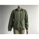 100 Green Cotton Hooded lightweight Jacket Mens Medium Trench Coat Matt Sliver Nylon Zip