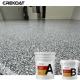 Decorative Flakes Epoxy Floor Clear Top Coat For Commercial Spaces