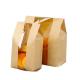 Biodegradable Food Grade Bread Paper Bag Loaf Packaging Kraft Paper With Window