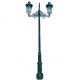 Twin Head Sand Cast Iron Lamp Post Decorative Street Lamp Post Pole