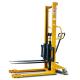 Channel Steel 1100mm Fork 1.6m Straddle Manual Pallet Stacker