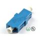 Connector LC UPC Optical Fiber Adapter Simplex With Shutter , Blue Color