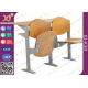 Melamine Desktop Foldable College Classroom Furniture , Lecture Theatre Chairs