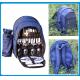 4 person sets Insulated Picniclunch Backpack , Hiking Camping Basket Wine