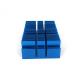 AL6063-T5 Aluminium Profiles Slotting Extruded Heat Sink With Anodizing Blue