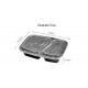 Microwave Take Out Food Box 2 Compartment Disposable Plastic With Lid