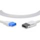 compatible GE trusignal TS-M3 spo2 adapter cable,spo2 extension cable in stock