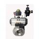 Dn15 - Dn600 Pneumatic Ball Valve Stainless Steel V Notch Ball Control Valve