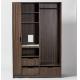 5-star luxury new design Zebra wood veneer hotel wardrobe for hotel guestroom