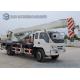 White 4X2 Foton Contruction Crane Mounted Truck 4 Ton With Euro 4 Emission Standard