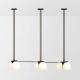Tubi Triple Pendant Indoor Light Large Glass Nordic Creative Linear Design Home Steel Chandelier