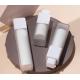 Square Airless Cosmetic Pump Bottles 15ml 30ml 50ml Plastic White Body